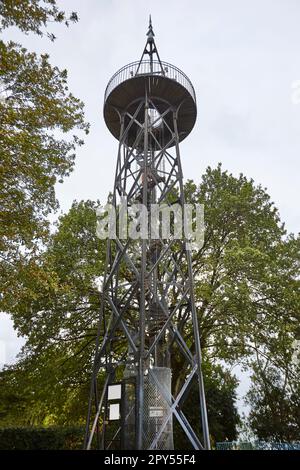 Arcachon Bucht. Saint Cecile observatoire. Metallturm. Aquitanien, Frankreich Stockfoto