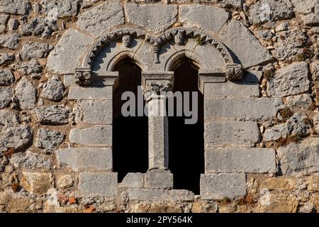 Castillo de Ucero, perteneció a la Orden del Temple, Siglos XIII y XIV, Soria, Comunidad Autónoma de Castilla, Spanien, Europa Stockfoto