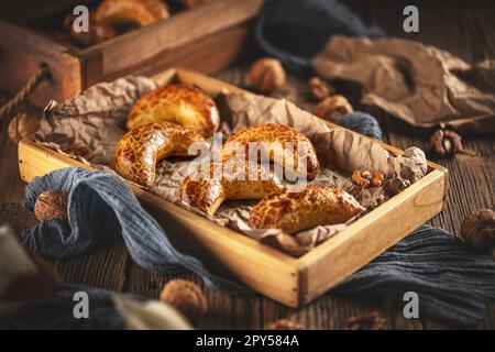 Bratislava-Rollen mit Walnussfüllungen Stockfoto