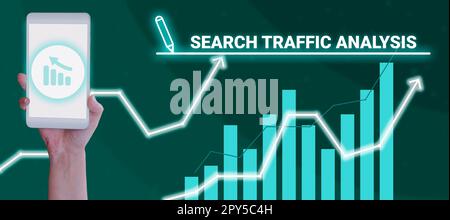 Konzeptionelle Anzeige Search Traffic Analysis. Konzeptioneller Fotoservice, mit dem Internetnutzer nach Inhalten suchen können Stockfoto