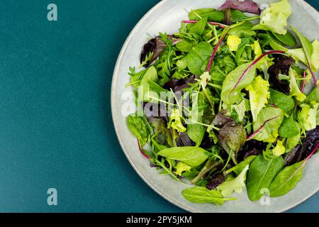 Frischer Salat mit gemischtem Gemüse Stockfoto