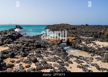 Kap Verde - Boa Vista, Arch Beach/Küste in Sal Rei Stockfoto