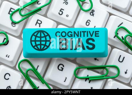 Konzeptionelle Bildunterschrift kognitive Vorurteile. Der Begriff der psychologischen Behandlung psychischer Störungen Stockfoto