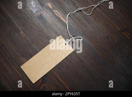Leeres Pappetikett Stockfoto