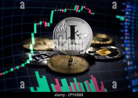 Litecoin cryptocurrency Stockfoto