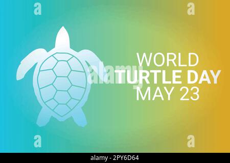 Weltschildkröten-Tag, Mai 23 Vektordarstellung Hintergrund. Stock Vektor
