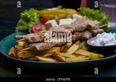 griechische Souflaki Stockfoto