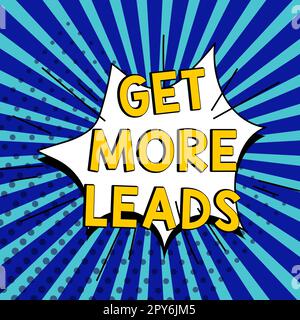 Handschrifttext Mehr Leads. Geschäftsübersicht Inbound Marketing Prozess zur Gewinnung potenzieller Käufer Stockfoto