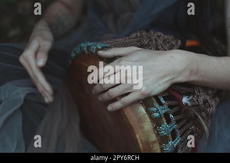 Nahaufnahme des Trommelkonzepts Stockfoto