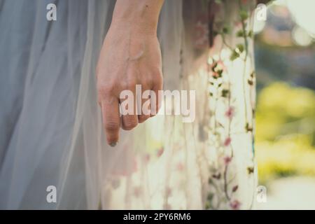 Nahaufnahme weibliche Hand Konzeptfoto Stockfoto