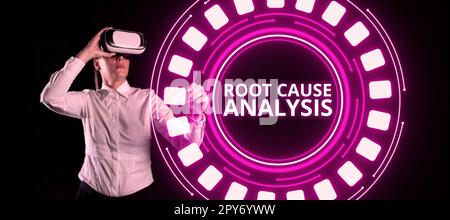 Konzeptionelle Beschriftung Ursachenanalyse. Konzept Bedeutung Problemlösungsmethode Fehler oder Problem identifizieren Stockfoto