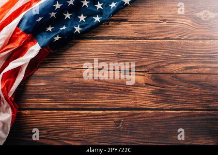 Flagge der Vereinigten Staaten von Amerika mit Kopierbereich Stockfoto