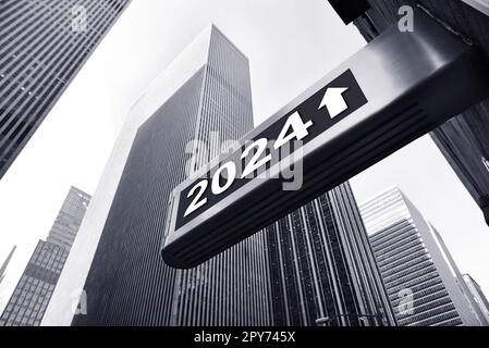 Hintergrund für ein Jahr-2024-Konzept Stockfoto