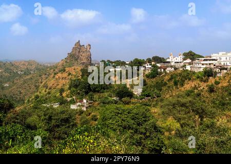 Cabo Verde, Santiago - Picos - Igreja Paroquial de SÃ Salvador do Mundo Stockfoto