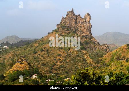 Cabo Verde, Santiago - Picos Stockfoto