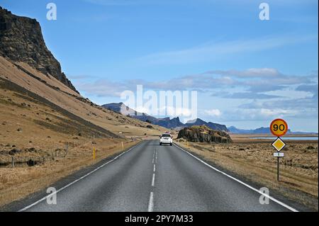 Ringstraße Nr. 1 im Süden von Island. Stockfoto