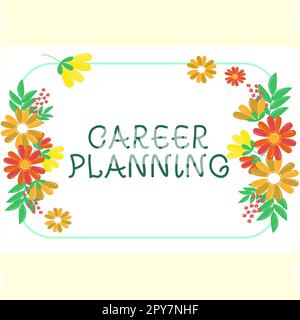 Handschriftlicher Text Career Planning (Karriereplanung). Konzept, d. h. Eine Liste von Zielen und Maßnahmen, die Sie ergreifen können, um diese zu erreichen Stockfoto