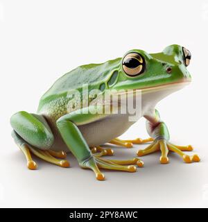 3D-Darstellung von Baumfrosch auf weißem Hintergrund isoliert Stockfoto