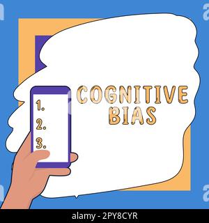 Konzeptionelle Bildunterschrift kognitive Vorurteile. Geschäftsideepsychologische Behandlung psychischer Störungen Stockfoto