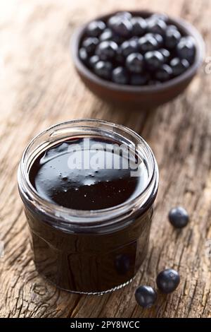 Frische Hausgemachte Patagonische Calafate Berry Jelly Stockfoto