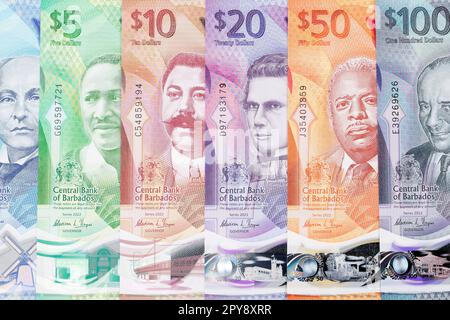 Barbados-Geld - eine neue Banknotenserie Stockfoto