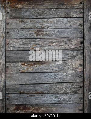 Alte alte verwitterte Holzplanken Stockfoto