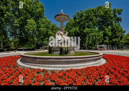 Fuente de los Galápagos, Madrid, Spanien Stockfoto