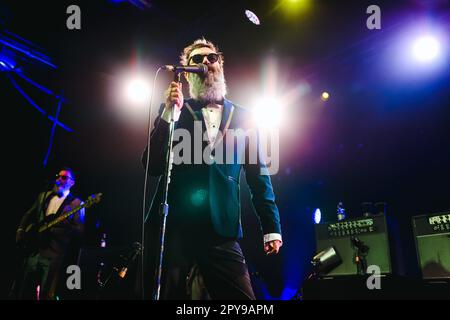 Mailand, Italien. 18. April 2023. Mark Oliver Everett von Eels tritt am 18. April 2023 live in Alcatraz in Mailand auf (Foto von Alessandro Bremec/NurPhoto). Kredit: NurPhoto SRL/Alamy Live News Stockfoto