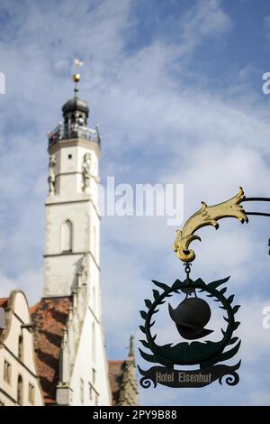 Alten Uhrturm in Rothenburg Stockfoto