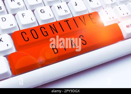 Konzeptionelle Bildunterschrift kognitive Vorurteile. Internet-Konzept psychologische Behandlung psychischer Störungen Stockfoto