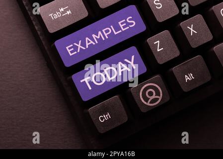 Text mit Beispielen für Inspiration. Internet Concept Photo Beispielmodell, das der Erklärung des Leitfadens folgt Stockfoto