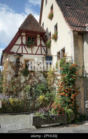 Burg-Hotel in Rothenburg Stockfoto