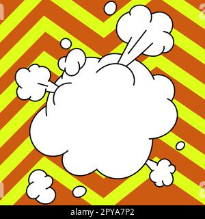Comic Blank Speech Bubble Mit Copy Space Und Bunten Doodles. Stockfoto