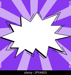 Comic Blank Speech Bubble Mit Copy Space Und Bunten Doodles. Stockfoto