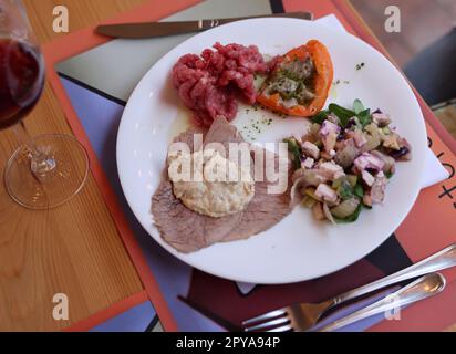 Eine köstliche Vorspeise aus Piedmont. Stockfoto