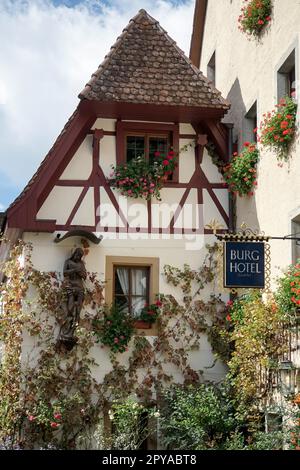 Burg-Hotel in Rothenburg Stockfoto