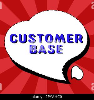 Konzeptionelle Überschrift Kundenbasis. Business Showcase ermutigen Sie Kunden, Ihre Marke zu kaufen Stockfoto