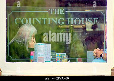 the counting house witherspoons pub window  in george square Stock Photo