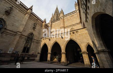 Mexiko, APR 22 2023 - Außenansicht des Templo Expiatorio del Santisimo Sacramento Stockfoto