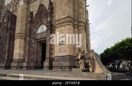 Mexiko, APR 22 2023 - Außenansicht des Templo Expiatorio del Santisimo Sacramento Stockfoto