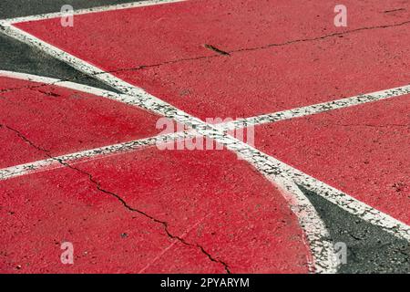 Fußbodenmuster des Community Basketball Courts Stockfoto