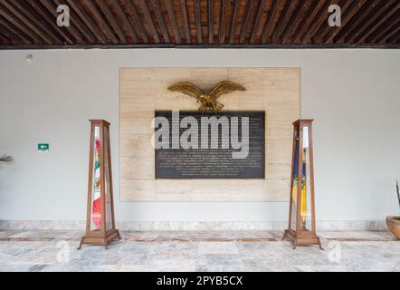 Mexiko, 25 2023. April - sonniger Außenblick auf den Regierungspalast Stockfoto