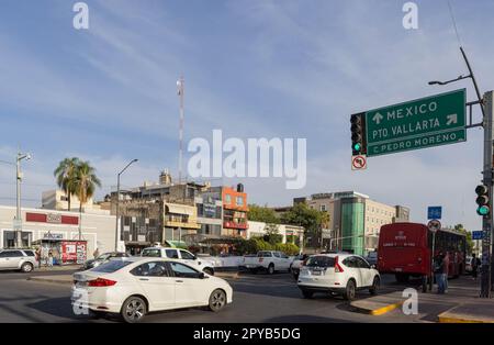 Mexiko, APR 25 2023 - sonniger Blick auf die Zona Centro Stockfoto