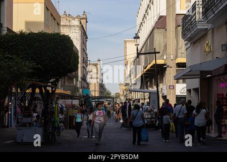 Mexiko, APR 25 2023 - sonniger Blick auf die Zona Centro Stockfoto