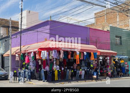 Mexiko, APR 25 2023 - sonniger Blick auf die Zona Centro Stockfoto