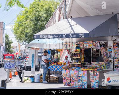 Mexiko, APR 25 2023 - sonniger Blick auf die Zona Centro Stockfoto