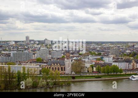 Wunderschöne Aussicht auf Frankfurt am Main, Hessen, Deutschland Stockfoto