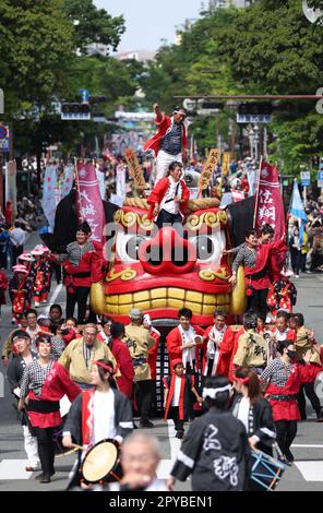 People Participate In Hakata Dontaku Parade In Fukuoka Prefecture On ...