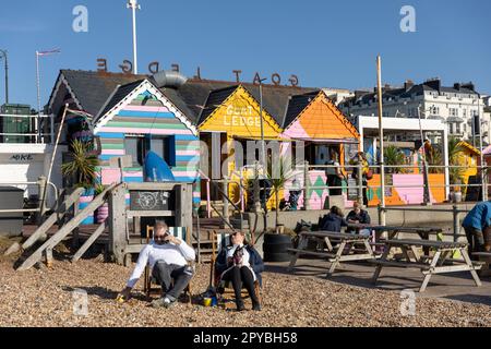 Goat Ledge am 6. Oktober 2022 auf der unteren Promenade in St Leonards on Sea, East Sussex England. Kredit: SMP News Stockfoto