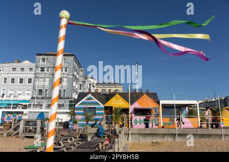 Goat Ledge am 6. Oktober 2022 auf der unteren Promenade in St Leonards on Sea, East Sussex England. Kredit: SMP News Stockfoto